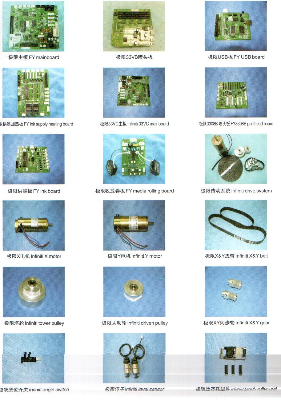 Spare part for printers, china printers, spare parts for li yu, soare parts for mimaki, printing head xaar, printer spare parts from china, parts from china